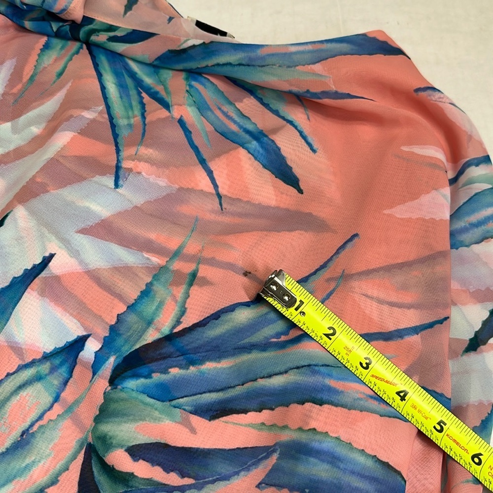 Show Me Your Mumu Zsa‎ Zsa One Shoulder Mini Dress Pink Tropical Leaf Print XS - Picture 10 of 11